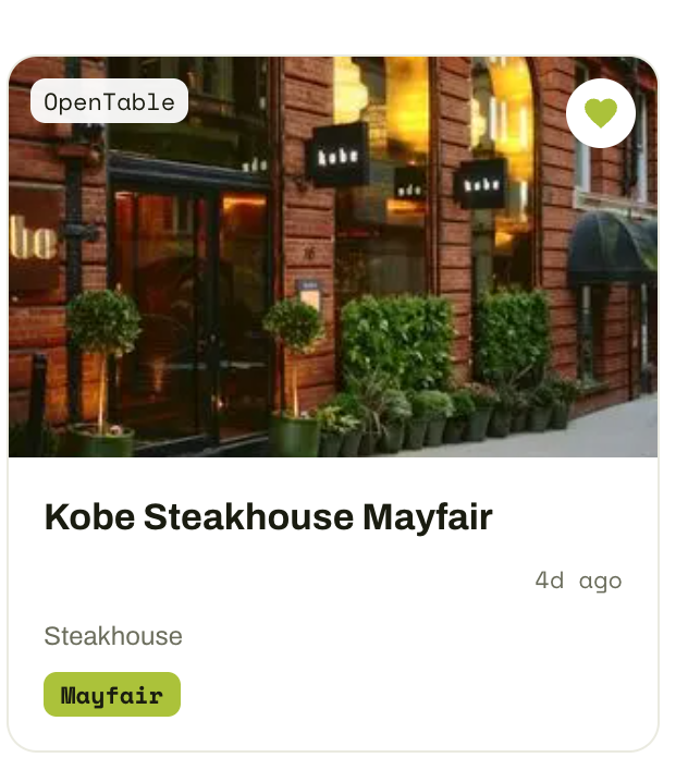 Eats saved-listing card