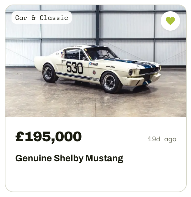 Motors saved-listing card