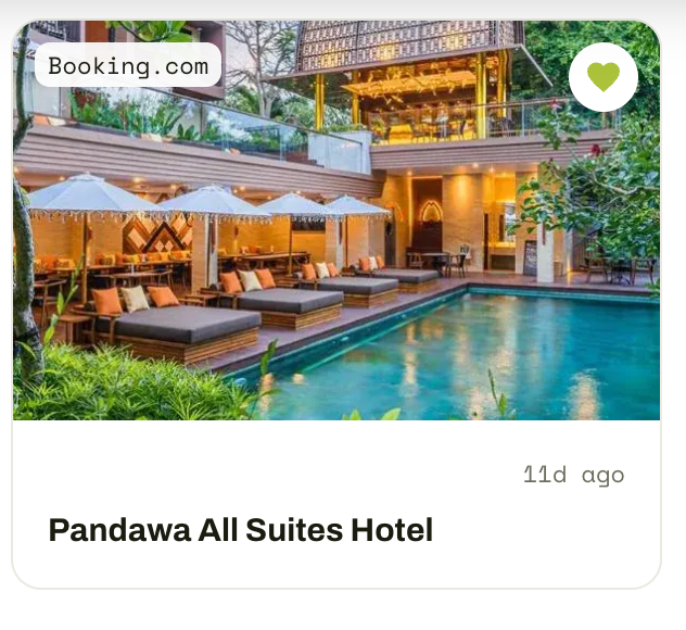 Stays saved-listing card